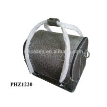 hot sell leather cosmetic bag with 4 removable trays inside good quality